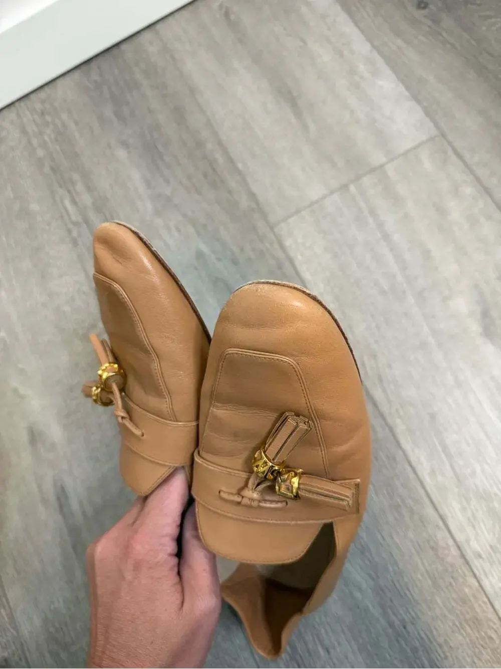 Stuart Weitzman - Wylie leather loafers brown tan size 9
